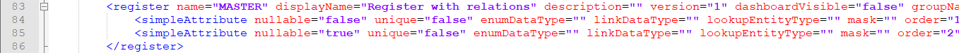 “MASTER” entity and its properties