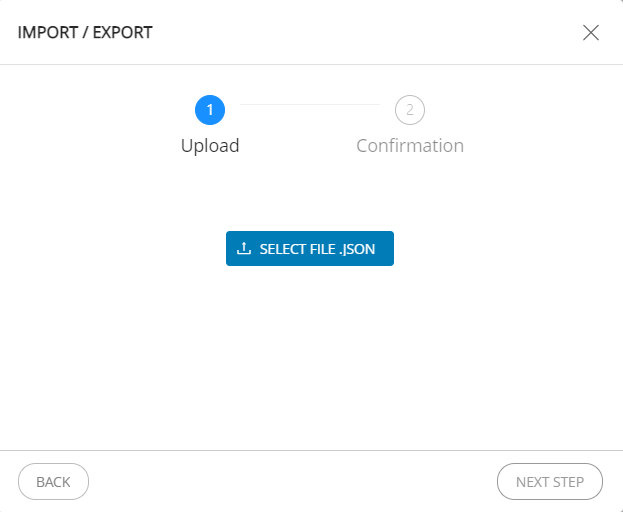 Step 2, Import